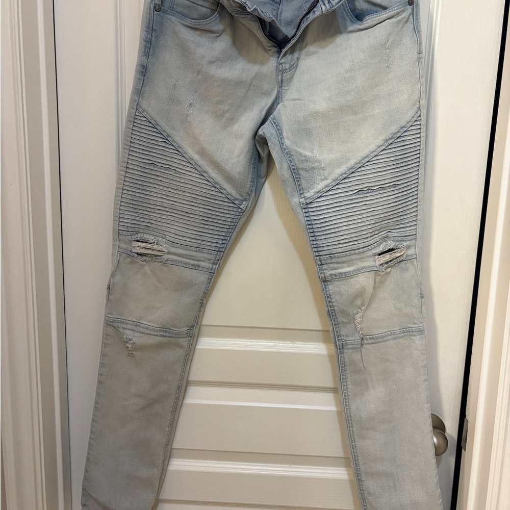 Men's Light Gray Skinny Jeans